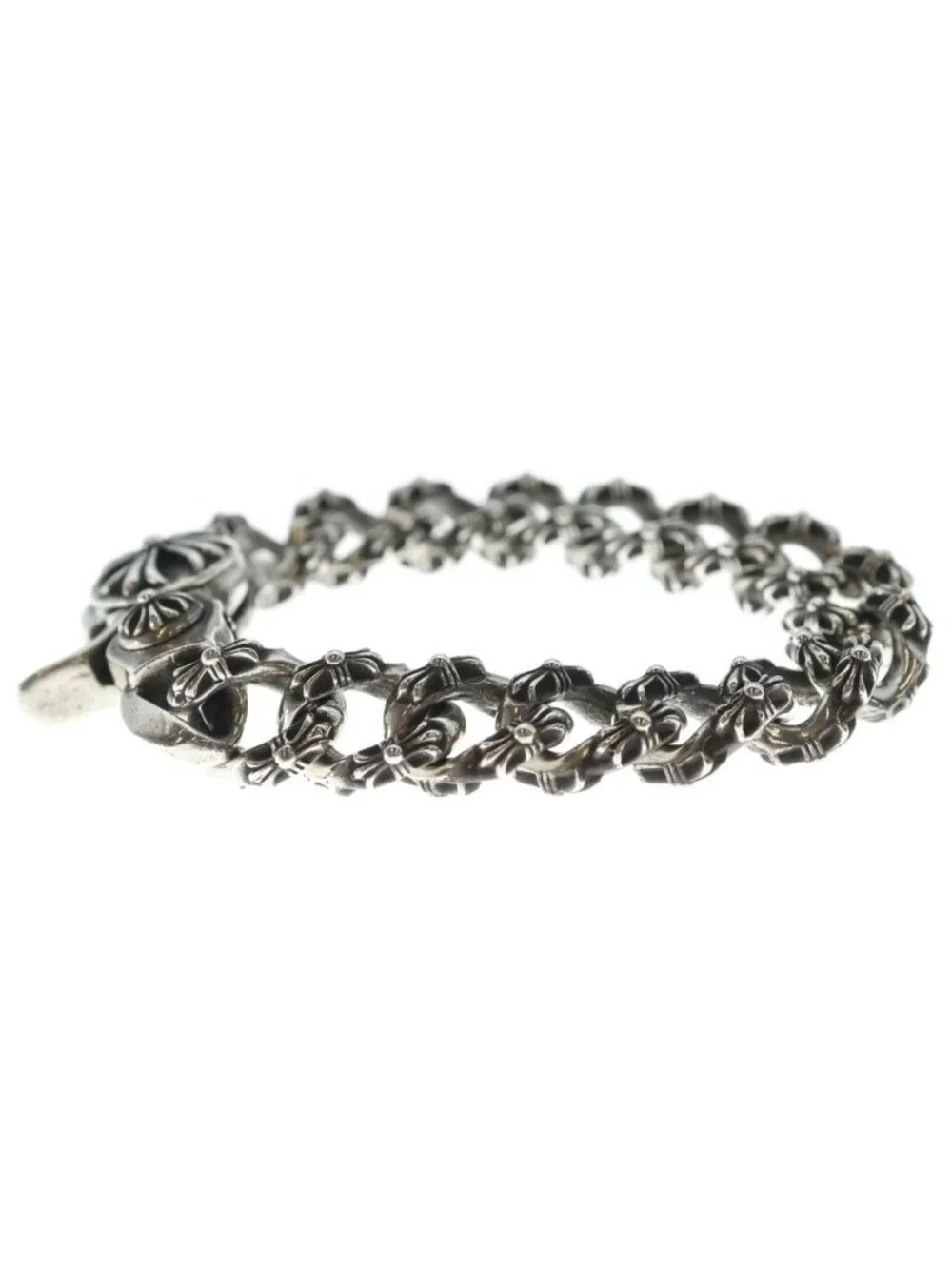 Chrome Hearts Vintage EX Fncy Chn Lnk Extra Fancy Link Clip Bracelet 15 Links